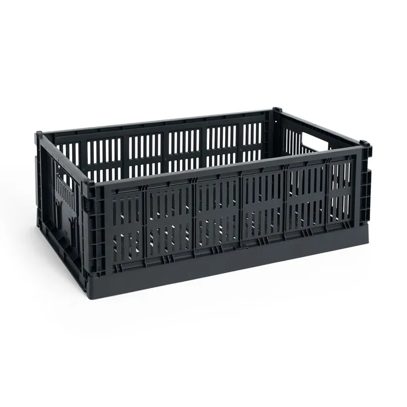 HAY Colour Crate Large, Grey fra>Børn Opbevaring På Børneværelset|Opbevaring