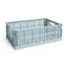 HAY Colour Crate Large, Soft blue fra>Børn Opbevaring På Børneværelset|Opbevaring