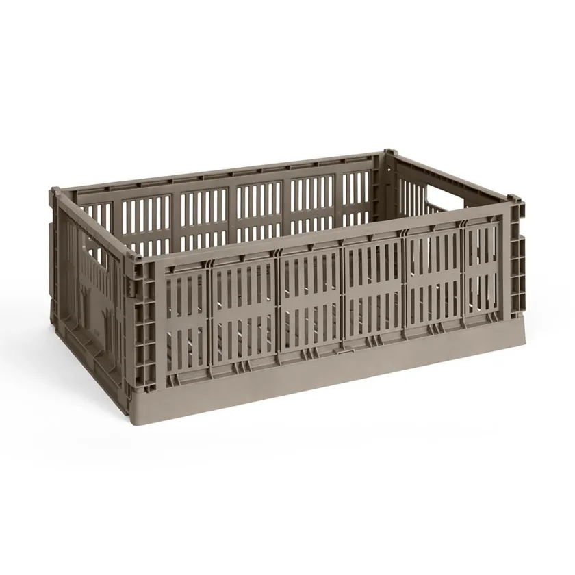 HAY Colour Crate Large, Soft blue fra>Børn Opbevaring På Børneværelset|Opbevaring