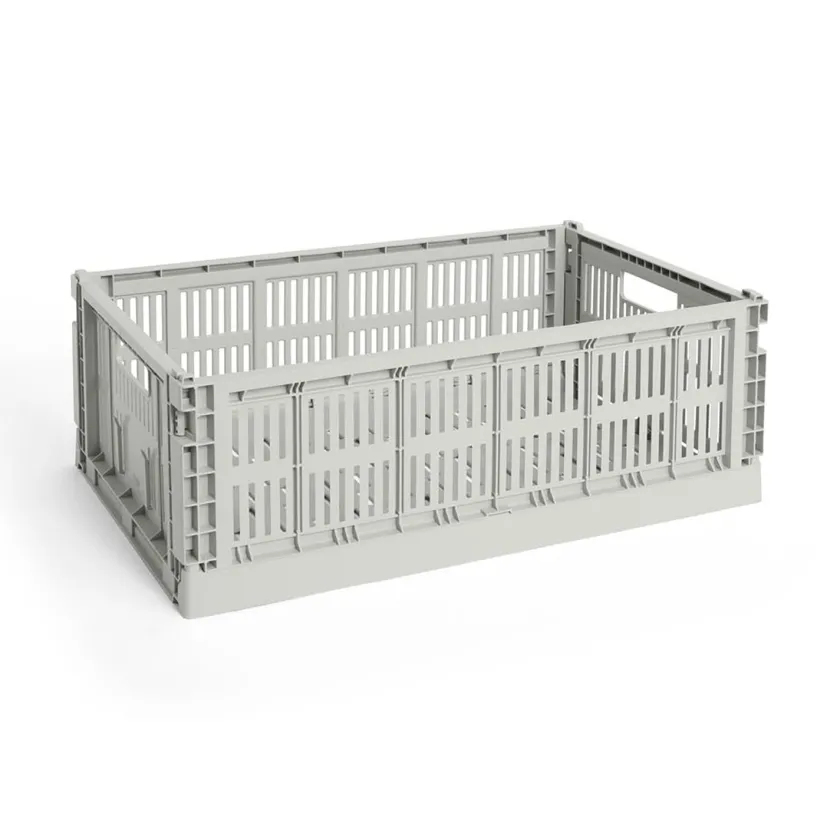 HAY Colour Crate Large, Soft blue fra>Børn Opbevaring På Børneværelset|Opbevaring