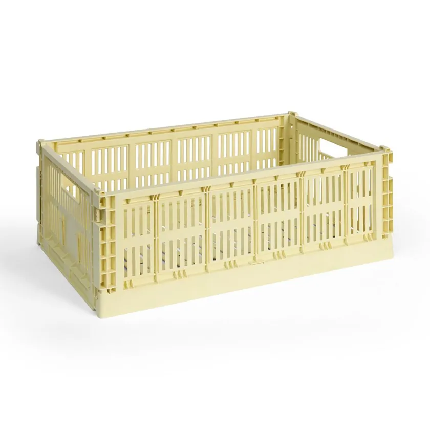 HAY Colour Crate Large, Soft blue fra>Børn Opbevaring På Børneværelset|Opbevaring
