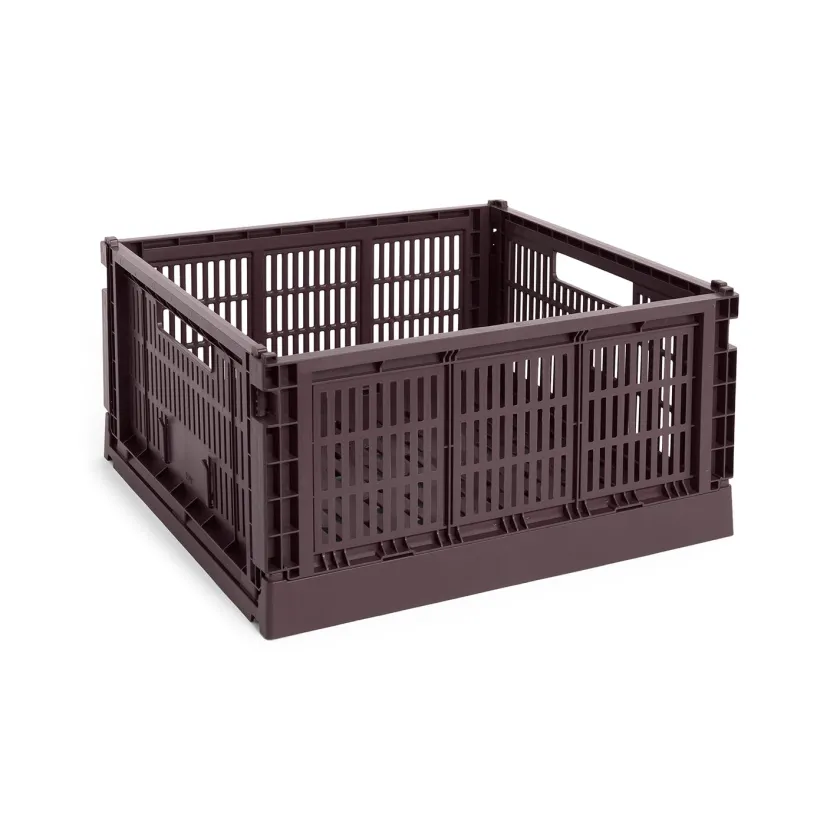 HAY Colour Crate Large Square, Grey fra>Børn Gaver Til Ham|Opbevaring På Børneværelset