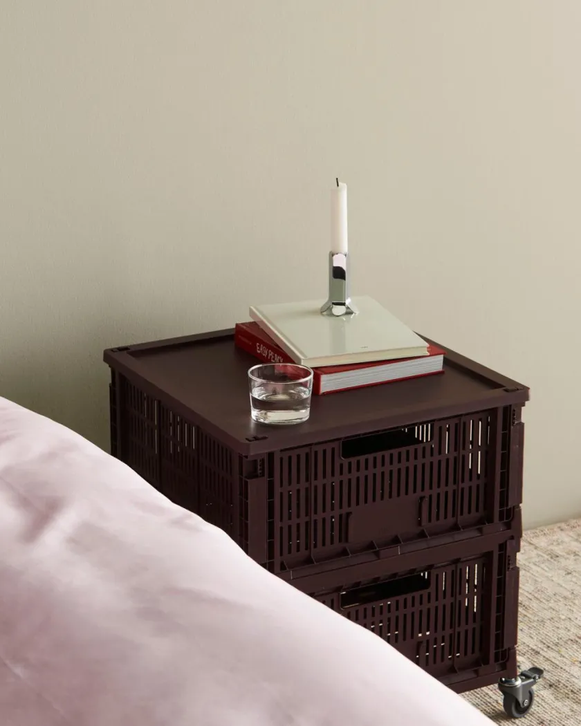 HAY Colour Crate Large Square, Grey fra>Børn Gaver Til Ham|Opbevaring På Børneværelset