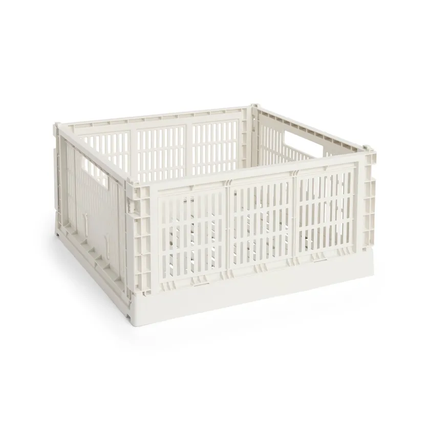 HAY Colour Crate Large Square, Grey fra>Børn Gaver Til Ham|Opbevaring På Børneværelset