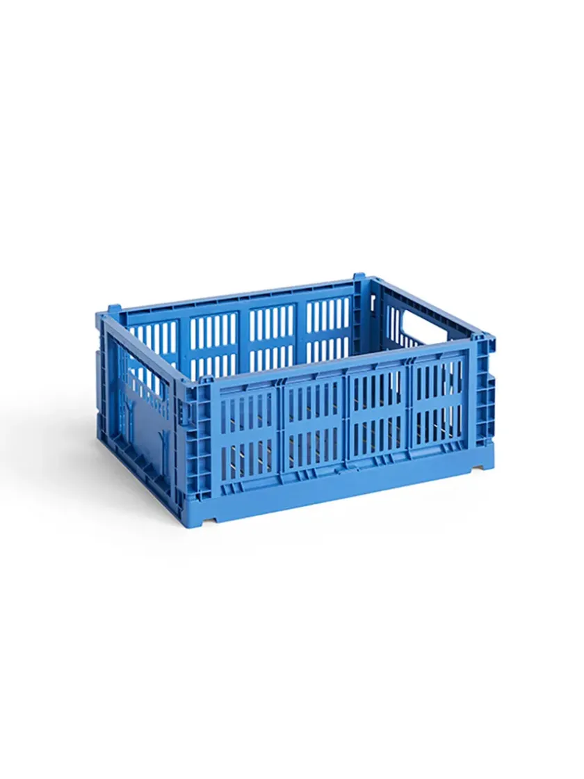 HAY Colour Crate Medium, Sage green fra>Børn Opbevaring På Børneværelset|Opbevaring