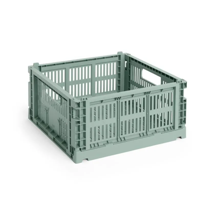HAY Colour Crate Medium Square, Light yellow fra>Børn Opbevaring På Børneværelset|Opbevaring