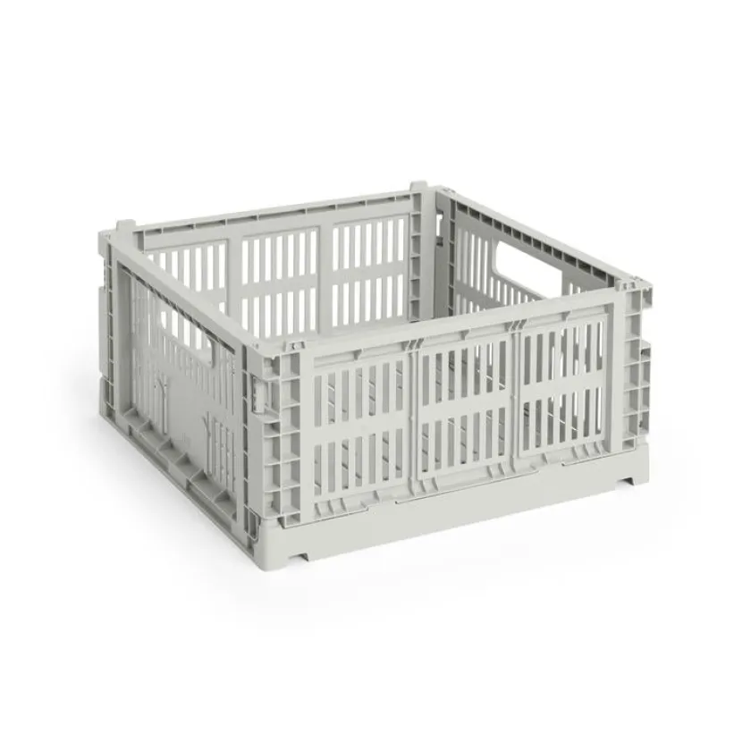 HAY Colour Crate Medium Square, Dusty blue fra>Børn Gaver Til Ham|Opbevaring På Børneværelset