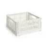 HAY Colour Crate Medium Square, Off white fra>Børn Opbevaring På Børneværelset|Opbevaring