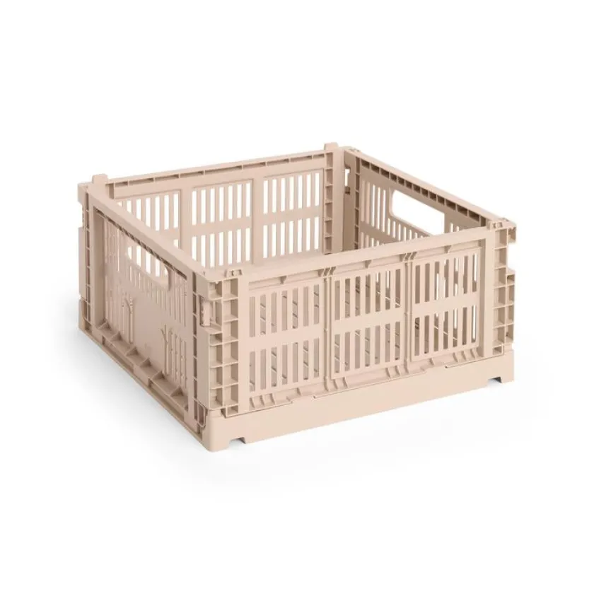HAY Colour Crate Medium Square, Off white fra>Børn Opbevaring På Børneværelset|Opbevaring
