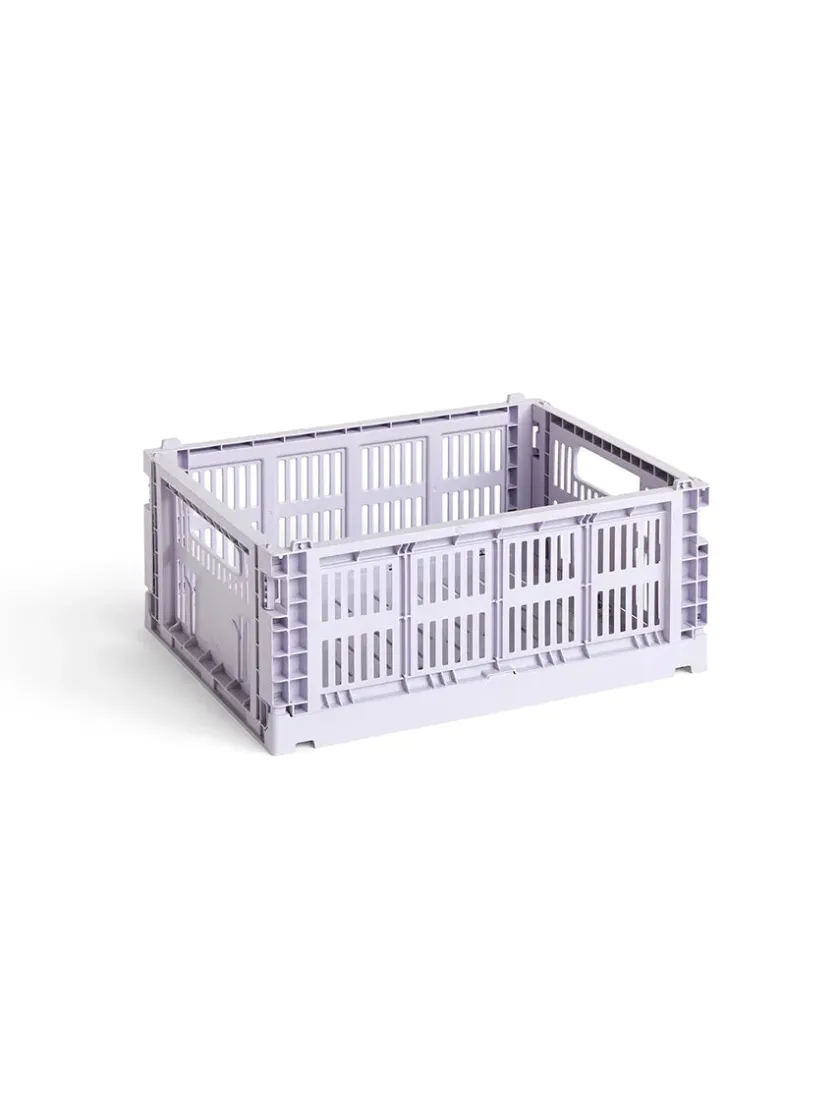 HAY Colour Crate Medium, Warm grey fra>Børn Gaver Til Ham|Opbevaring På Børneværelset