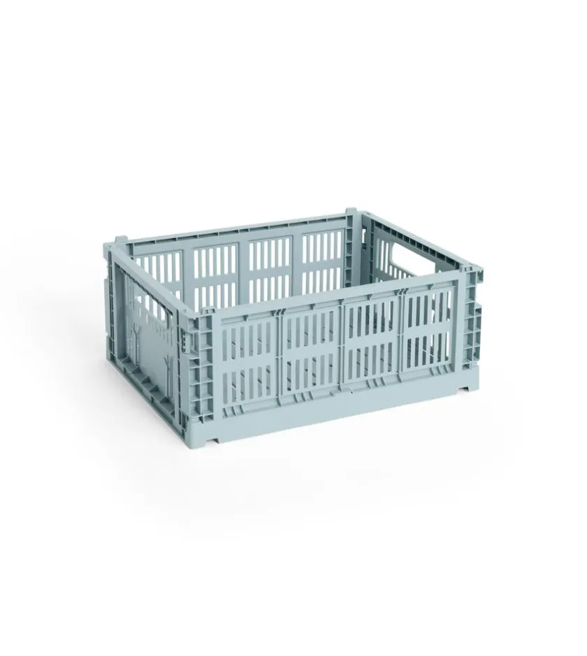 HAY Colour Crate Medium, Warm grey fra>Børn Gaver Til Ham|Opbevaring På Børneværelset