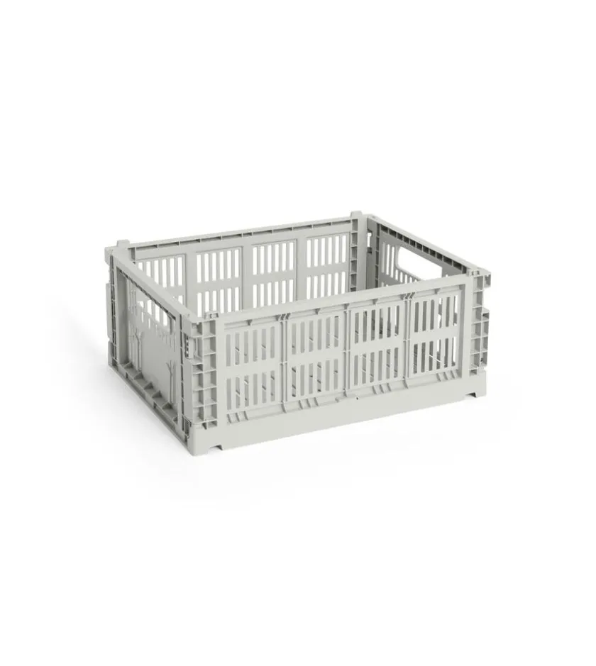 HAY Colour Crate Medium, Warm grey fra>Børn Gaver Til Ham|Opbevaring På Børneværelset