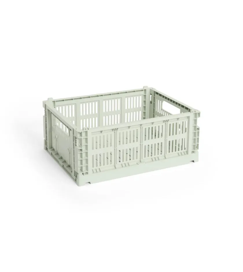 HAY Colour Crate Medium, Warm grey fra>Børn Gaver Til Ham|Opbevaring På Børneværelset