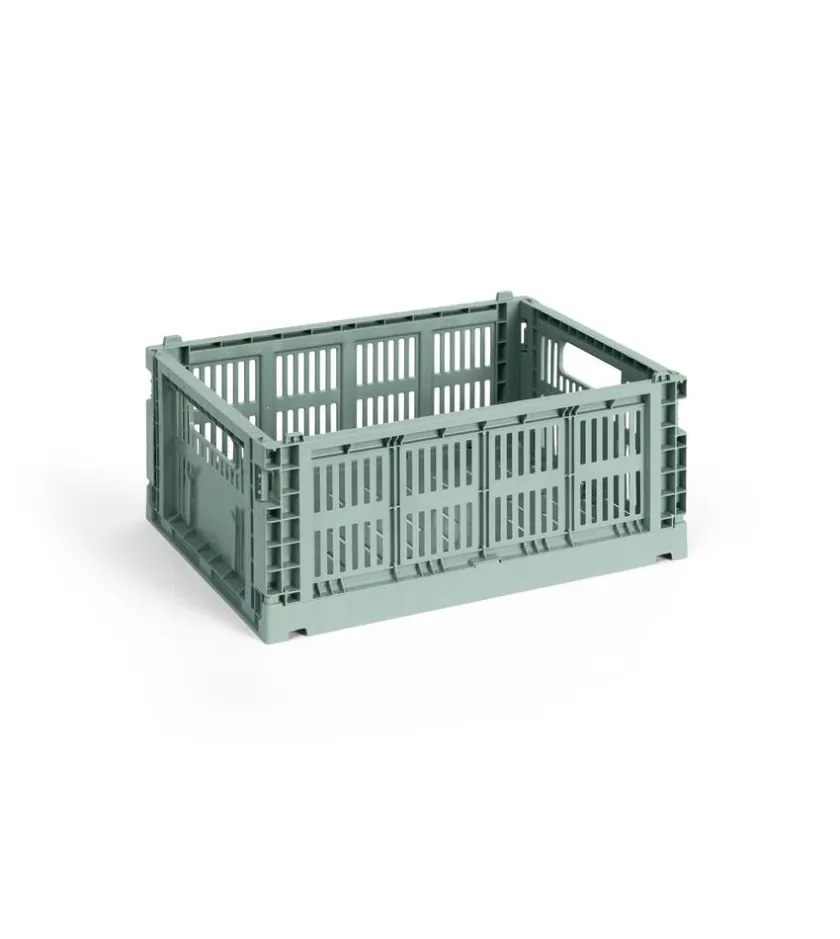 HAY Colour Crate Medium, Warm grey fra>Børn Gaver Til Ham|Opbevaring På Børneværelset