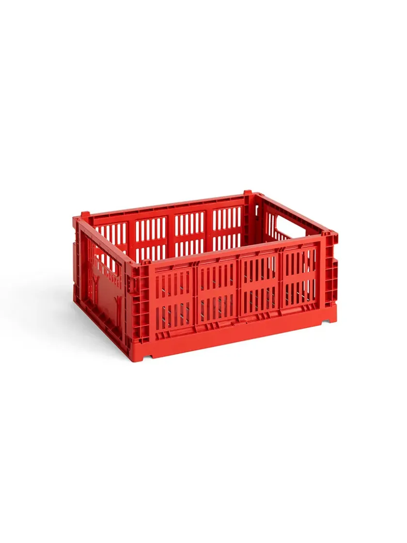 HAY Colour Crate Medium, Warm grey fra>Børn Gaver Til Ham|Opbevaring På Børneværelset