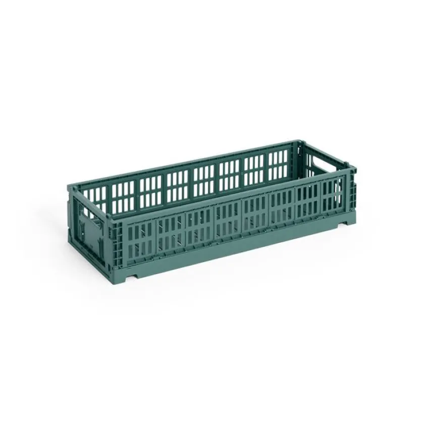 HAY Colour Crate Mini Oblong, Dusty blue fra>Børn Gaver|Gaver Til Børn