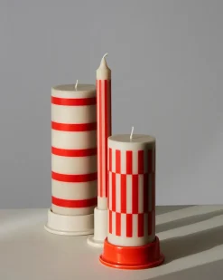 HAY Column Candleholder, army/medium fra> Lysestager