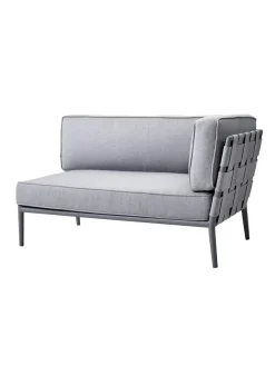 Cane-line Conic 2 pers. Modulsofa, højre inkl. hyndesæt fra><noscript><img width=