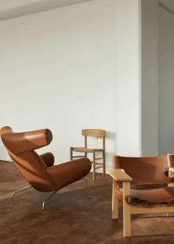 Fredericia Furniture Den Spanske Stol i cognac læder, eg sæbe af Børge Mogensen><noscript><img width=