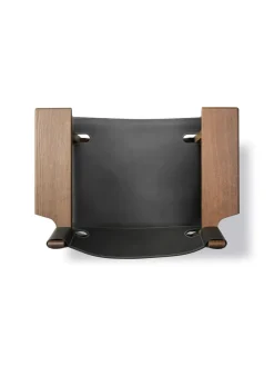 Fredericia Furniture Den Spanske Stol i mørkebrun læder, valnød olie af Børge Mogensen><noscript><img width=