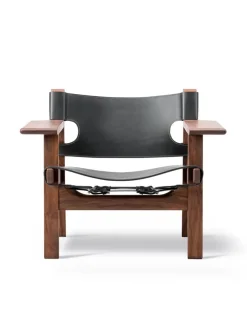 Fredericia Furniture Den Spanske Stol i naturfarvet læder, eg olie af Børge Mogensen><noscript><img width=