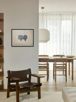 Fredericia Furniture Den Spanske Stol i sort læder, eg sort lak af Børge Mogensen><noscript><img width=