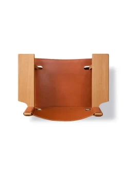 Fredericia Furniture Den Spanske Stol i sort læder, eg sæbe af Børge Mogensen><noscript><img width=