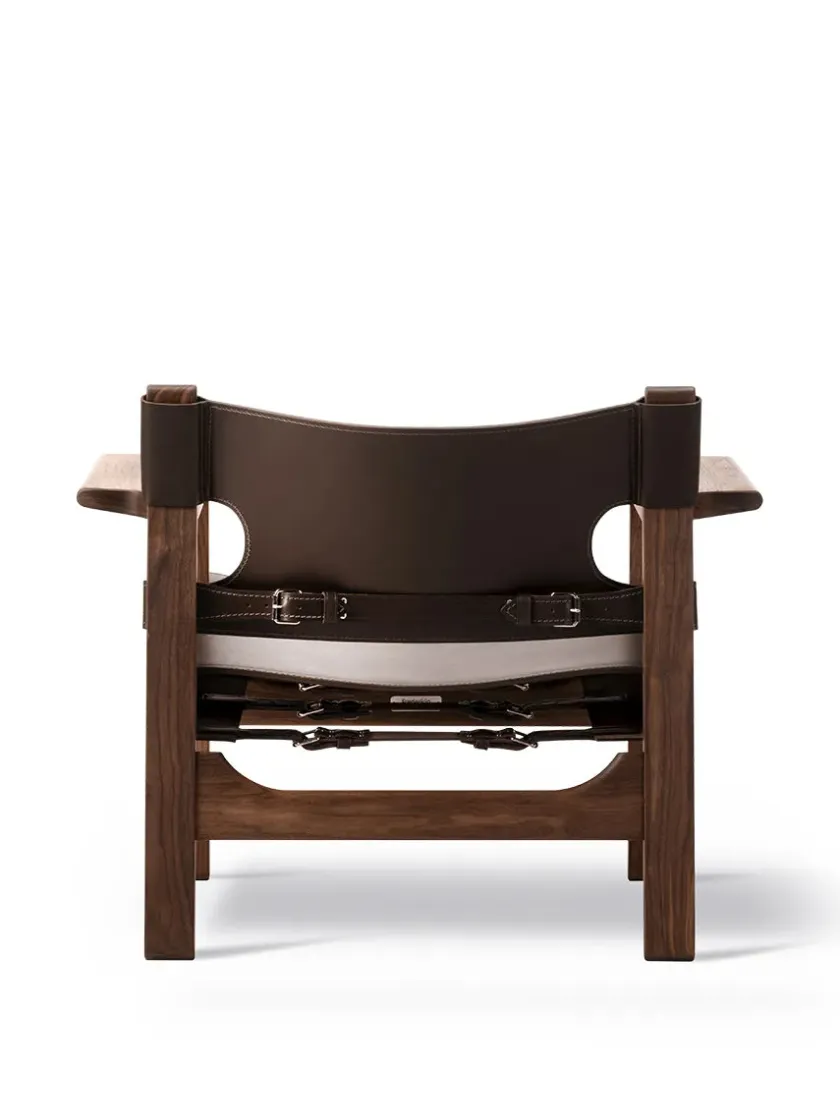 Fredericia Furniture Den Spanske Stol i sort læder, røget eg olie af Børge Mogensen> Lænestole