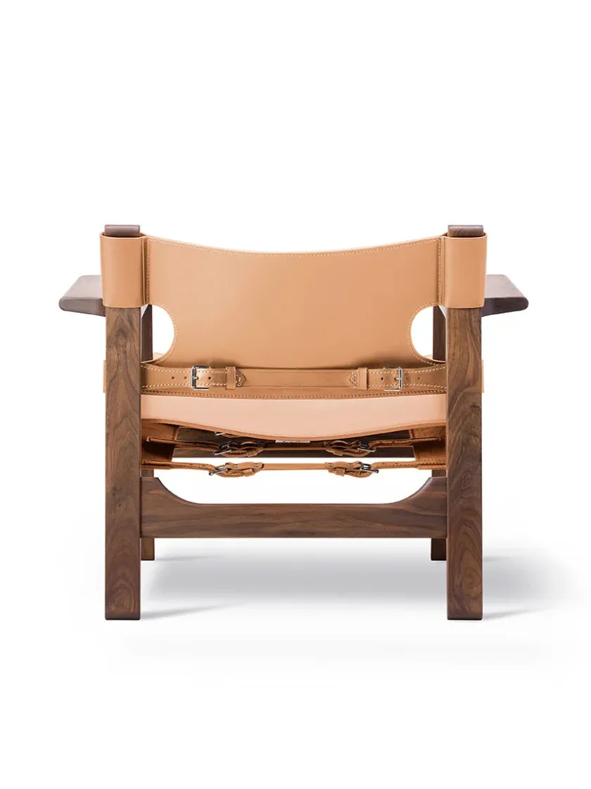Fredericia Furniture Den Spanske Stol i sort læder, røget eg olie af Børge Mogensen> Lænestole