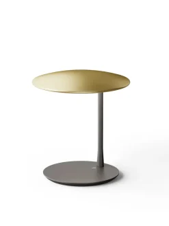 Nine Disc table light, brushed brass fra><noscript><img width=