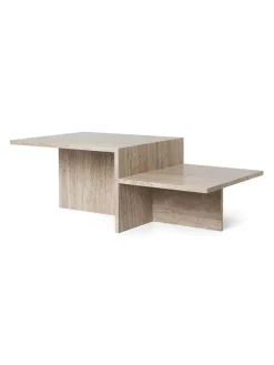 Ferm Living Distinct Coffee Table, Dark Brown Travertine fra><noscript><img width=