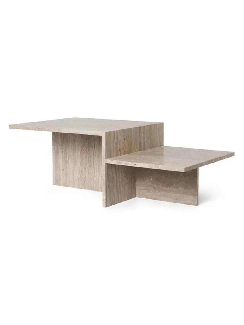 Ferm Living Distinct Coffee Table, Dark Brown Travertine fra> Sofaborde