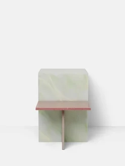 Ferm Living Distinct Side Table, Dark Brown Travertine fra><noscript><img width=