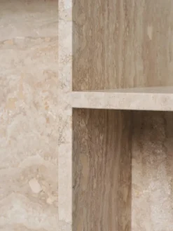 Ferm Living Distinct Side Table, Dark Brown Travertine fra><noscript><img width=