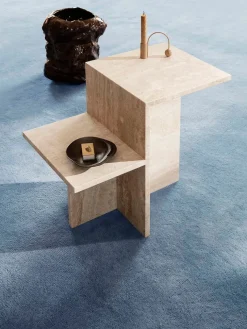Ferm Living Distinct Side Table, Travertine fra> Sideborde Og Små Borde