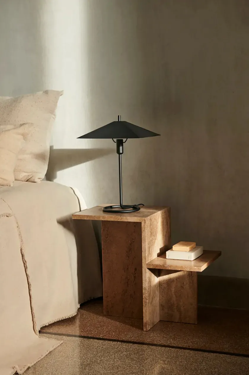 Ferm Living Distinct Side Table, Travertine fra> Sideborde Og Små Borde