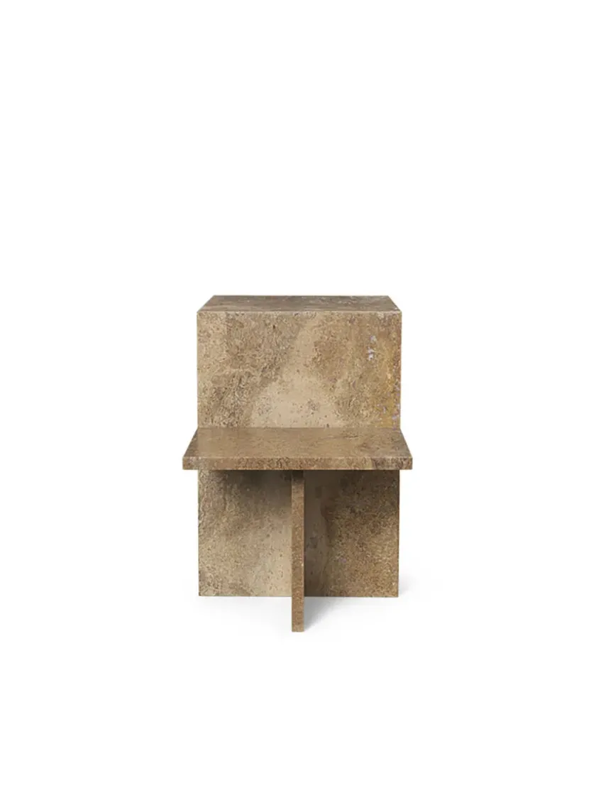 Ferm Living Distinct Side Table, Travertine fra> Sideborde Og Små Borde