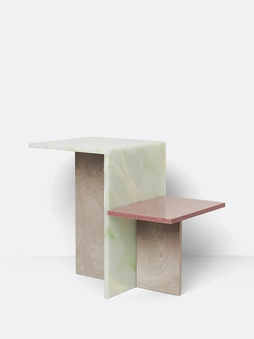 Ferm Living Distinct Side Table, Travertine fra> Sideborde Og Små Borde