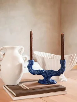 Ferm Living Dito Candle Holder bright blue, double fra><noscript><img width=