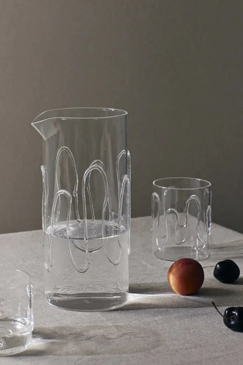 Ferm Living Doodle Glasses Tall, sæt á 2 stk. fra> Service