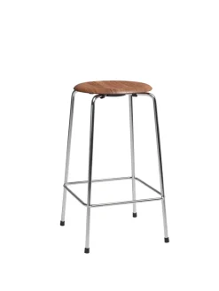 Fritz Hansen Dot Barstol m. 4 ben, valnød finer af Arne Jacobsen> Barstole