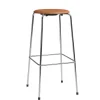 Fritz Hansen Dot Høj Barstol m. 4 ben, valnød læder af Arne Jacobsen> Barstole