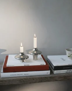 Hein Studio Doublet Candleholder Large, silver fra><noscript><img width=