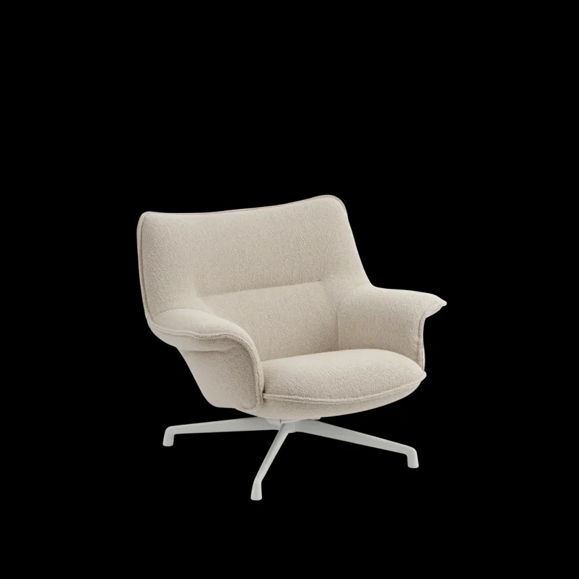 Muuto Doze Lounge Chair, Low Back, Ocean 80/tekstil, Tube base fra> Lænestole