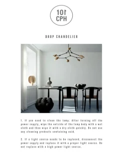 101 Copenhagen Drop Chandelier, brass fra><noscript><img width=