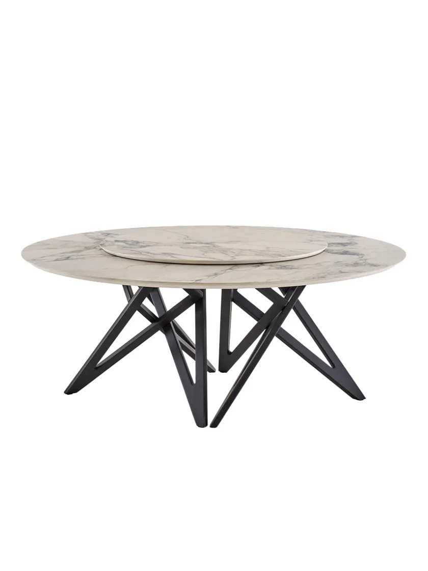Ligne Roset Ennéa spisebord med Lazy Susan fra> Spiseborde