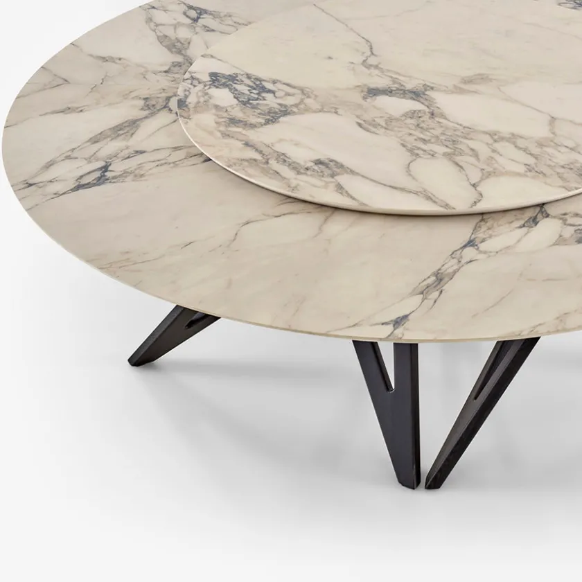 Ligne Roset Ennéa spisebord med Lazy Susan fra> Spiseborde