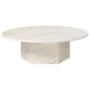 GUBI Epic Coffee Table Ø110 cm, travertine fra> Sofaborde