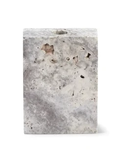 Wabi Sabi Nordic Epode Lysestage 8,5 cm, travertin silver fra><noscript><img width=
