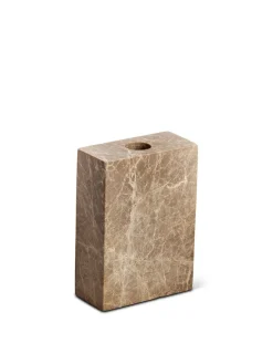 Wabi Sabi Nordic Epode Lysestage 8,5 cm, travertin silver fra><noscript><img width=